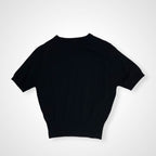 Margaret Howell マーガレット ハウエル / 英国製 ヴィンテージ半袖ニット ブラック SIZE：S-M程度