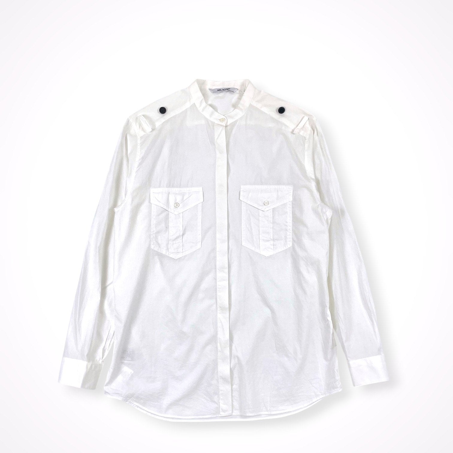 NeiL BarreTT / ミリタリーポプリンシャツ 参考定価：55,000程度 SIZE:S