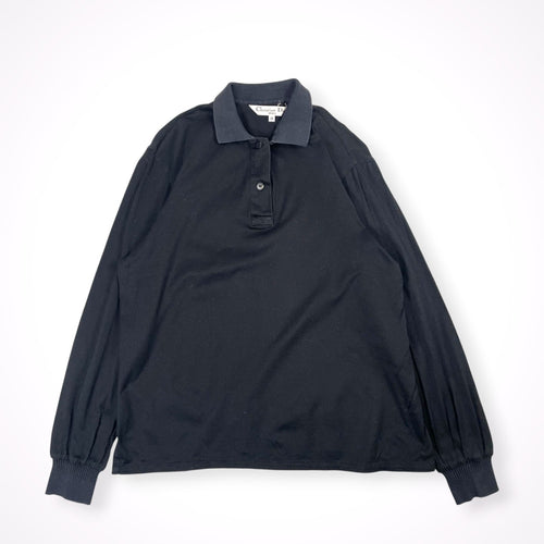 Christian Dior SPORTS / ヴィンテージ長袖ポロシャツ ブラック SIZE:M