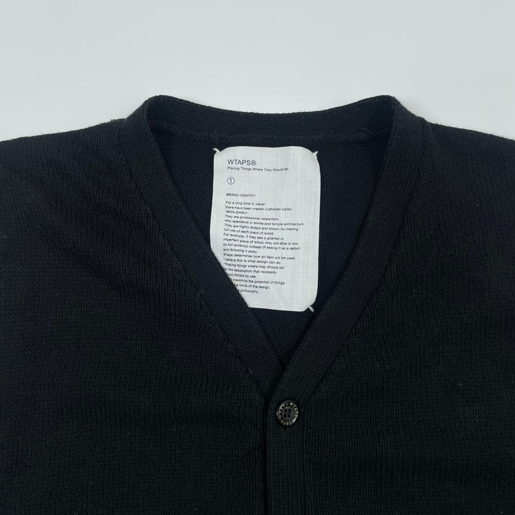 WTAPS ダブルタップス / オールドVネックニットベスト ブラック SIZE:1