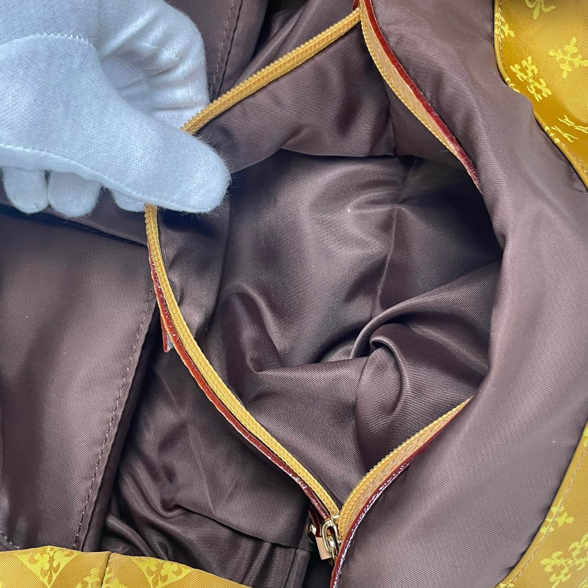 russet ラシット / 総柄ハンドバッグ レザーハンドル