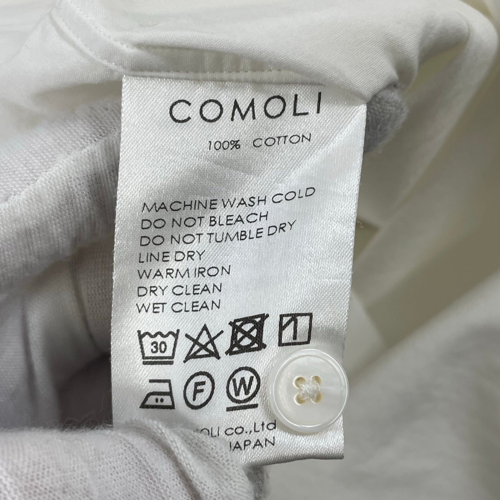 COMOLI / バンドカラーシャツ 18SS SIZE:1