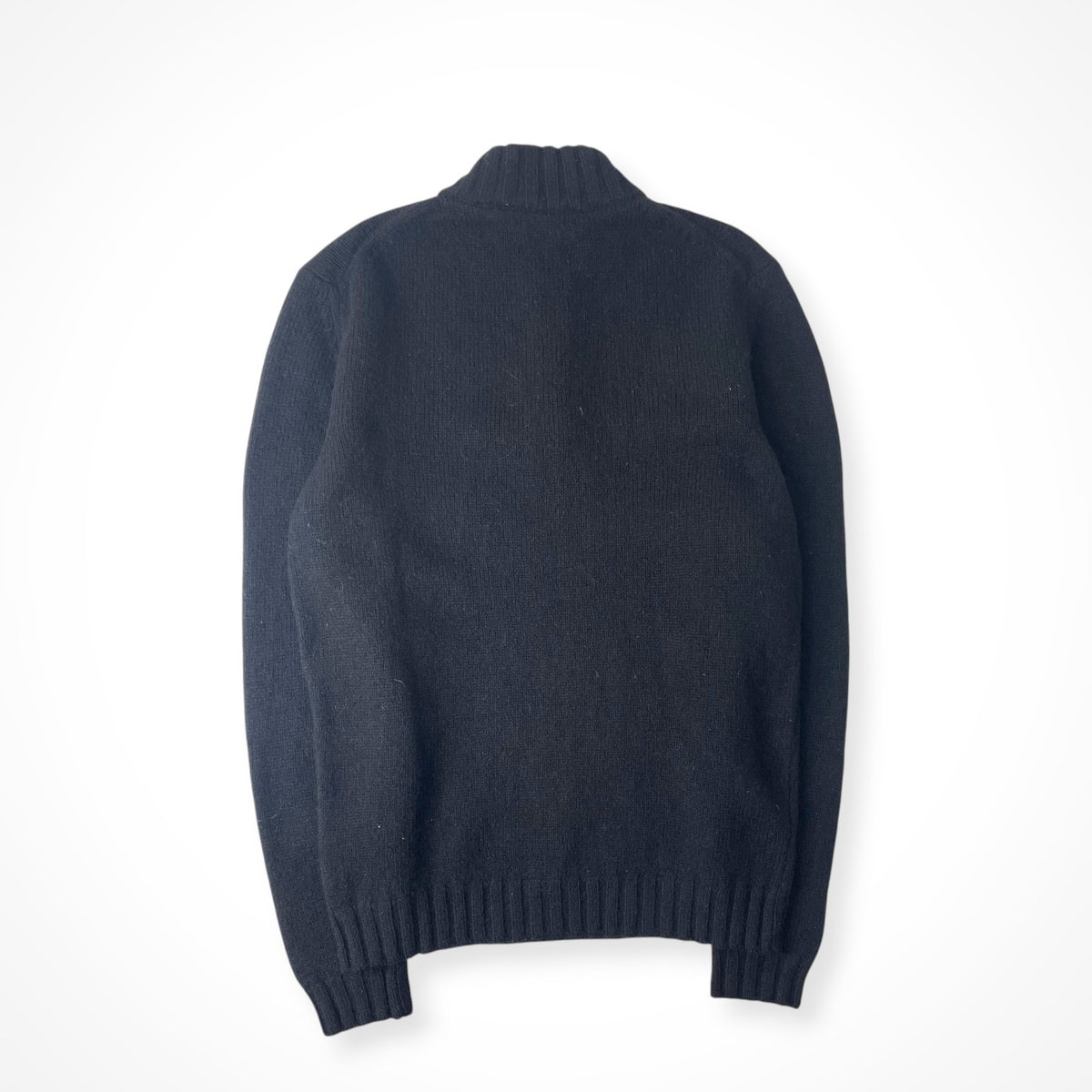 BURBERRY LONDON / シェットランドウール ハーフジップニット イタリア製 参考定価：64,000程度 SIZE:M
