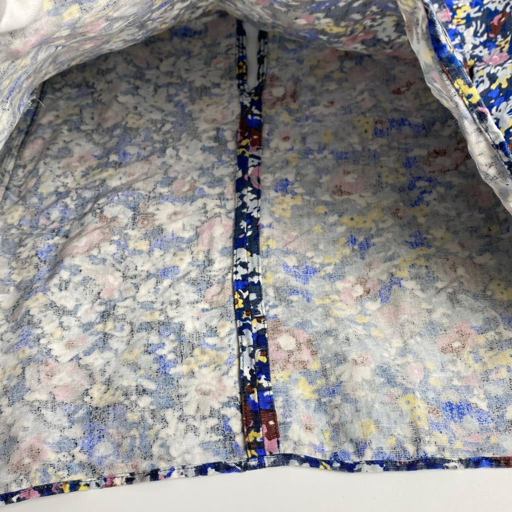 SOULEIADO ソレイアード / フラワープリント クロップドブラウス ボリュームスリーブ SIZE：36