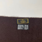 FENDI / ロゴ刺繍ウールマフラー ブラウン 参考定価：45,000程度