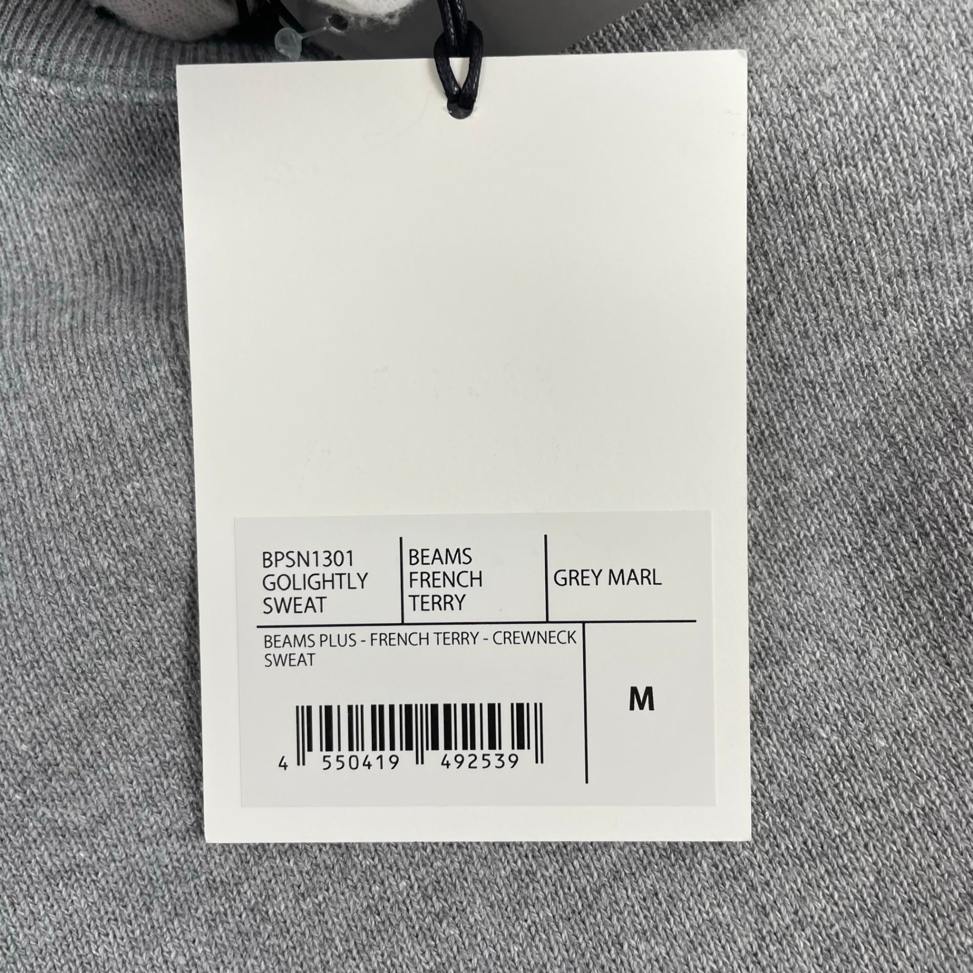 STUDIO NICHOLSON × BEAMS PLUS スタジオニコルソン ビームスプラス / GOLIGHTLY JERSEY SWEAT タグ付 参考定価：33,000+tax SIZE:M