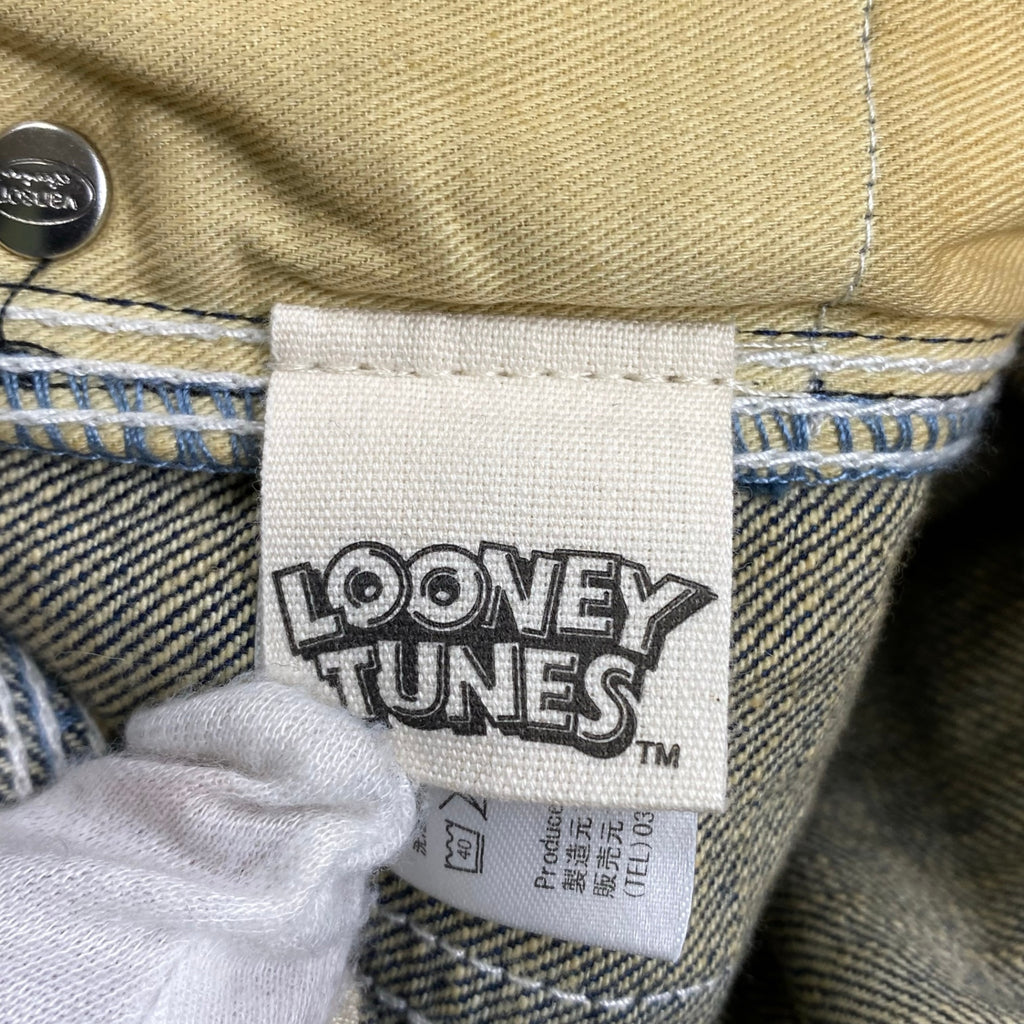 vanson × LOONEY TUNES / デコレーション デニムパンツ 刺繍 ワッペン SIZE:32