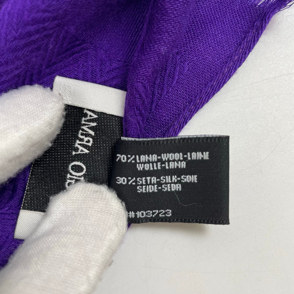 GIORGIO ARMANI / ウール×シルク ヘリンボーンストール 参考定価：60,000程度