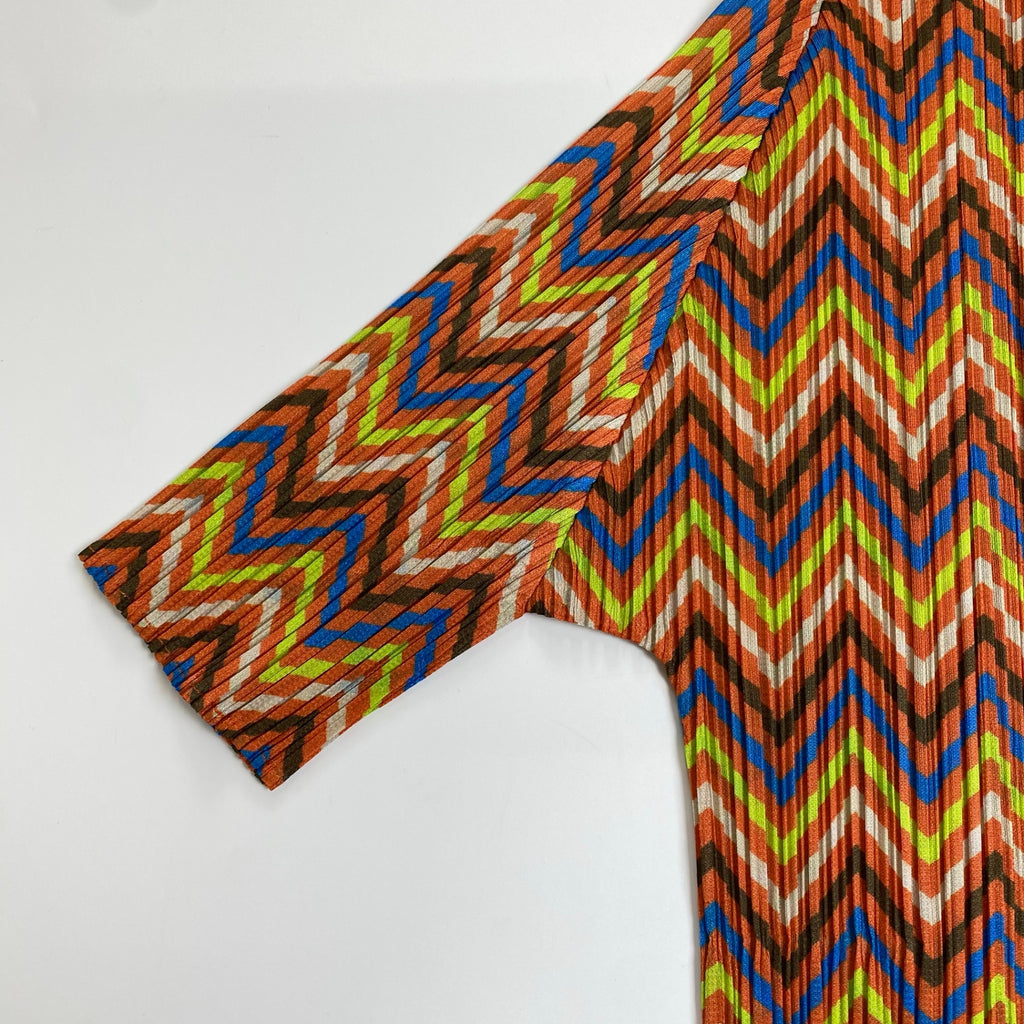 PLEATS PLEASE プリーツプリーズ / geometry  psychedelic cut-sew プリーツ カットソー 美品 2018AW SIZE:3