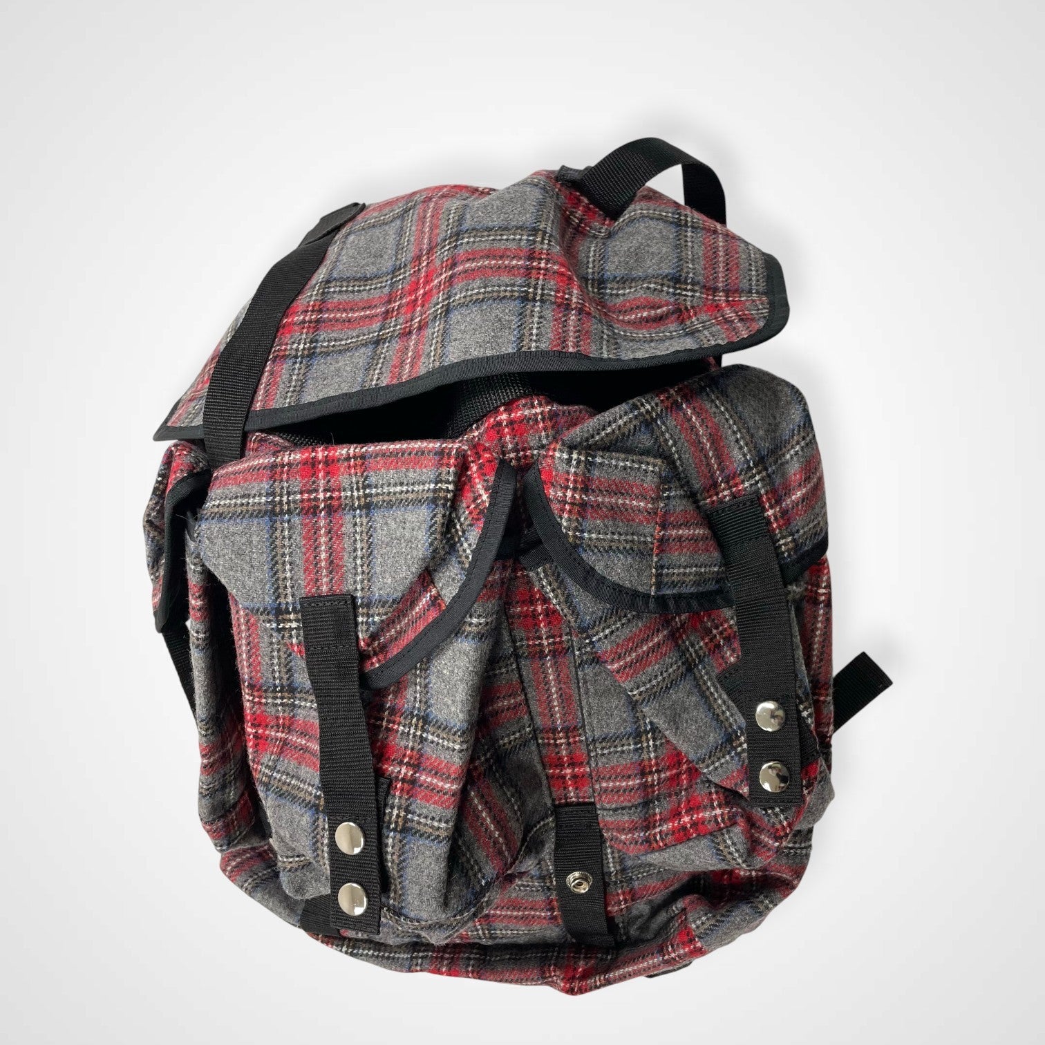 MARIOS マリオス / ウールギミックバックパック グレー×レッド 参考定価：50,000程度