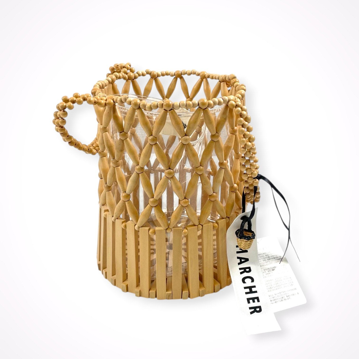 MARCHER マルシェ / ウッドビーズハンドバッグ 参考定価：18,000+tax 未使用品