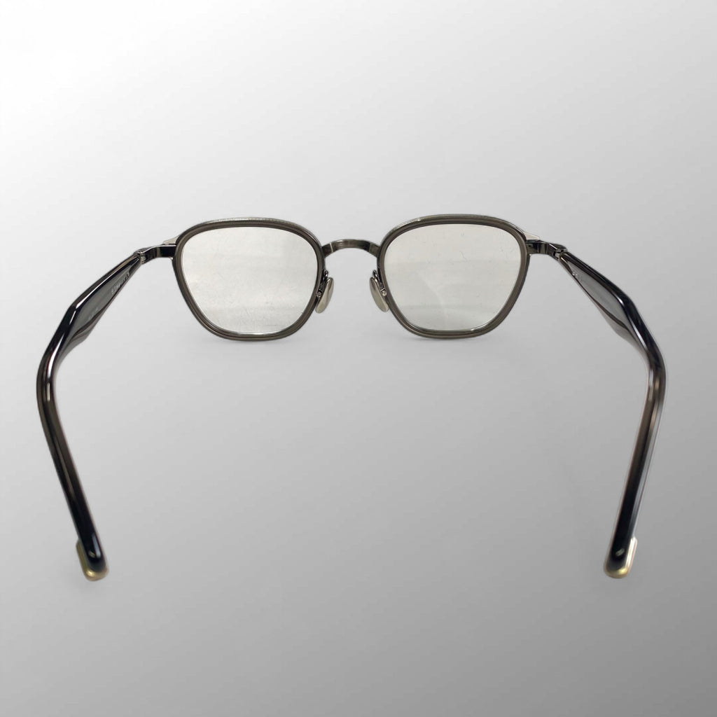 金子眼鏡 プレミアムライン / シルバーコンビ ウェリントン 度なしクリアレンズ  参考定価：80,000+tax