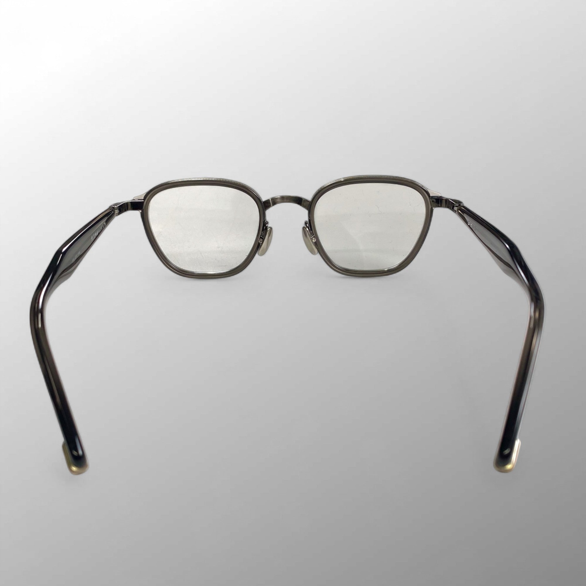 金子眼鏡 プレミアムライン / シルバーコンビ ウェリントン 度なしクリアレンズ  参考定価：80,000+tax