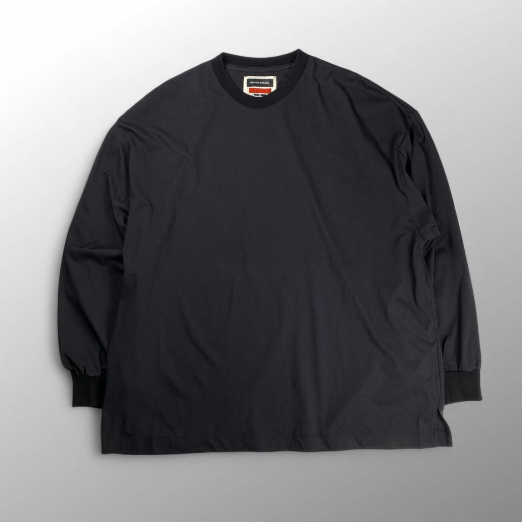 MAISON SPECIAL メゾンスペシャル / 110/2サイロプレミアム天竺プライムオーバーロングスリーブTシャツ SIZE：46