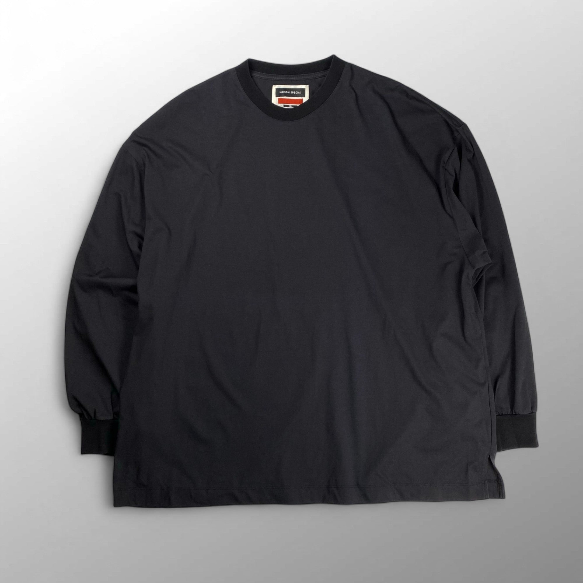 MAISON SPECIAL メゾンスペシャル / 110/2サイロプレミアム天竺プライムオーバーロングスリーブTシャツ SIZE：46