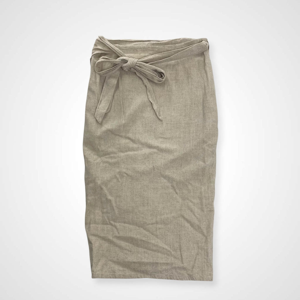 at dawn アットドーン / リネンラップスカート ハワイ 参考定価：25,000程度 SIZE：S