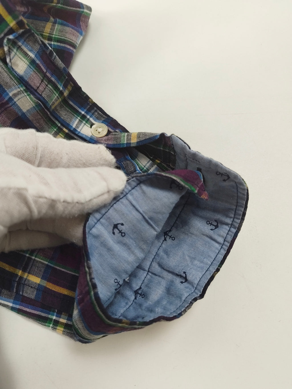 BARACUTA / マドラスチェック リネンシャツジャケット 参考定価：35,000程度 SIZE:42