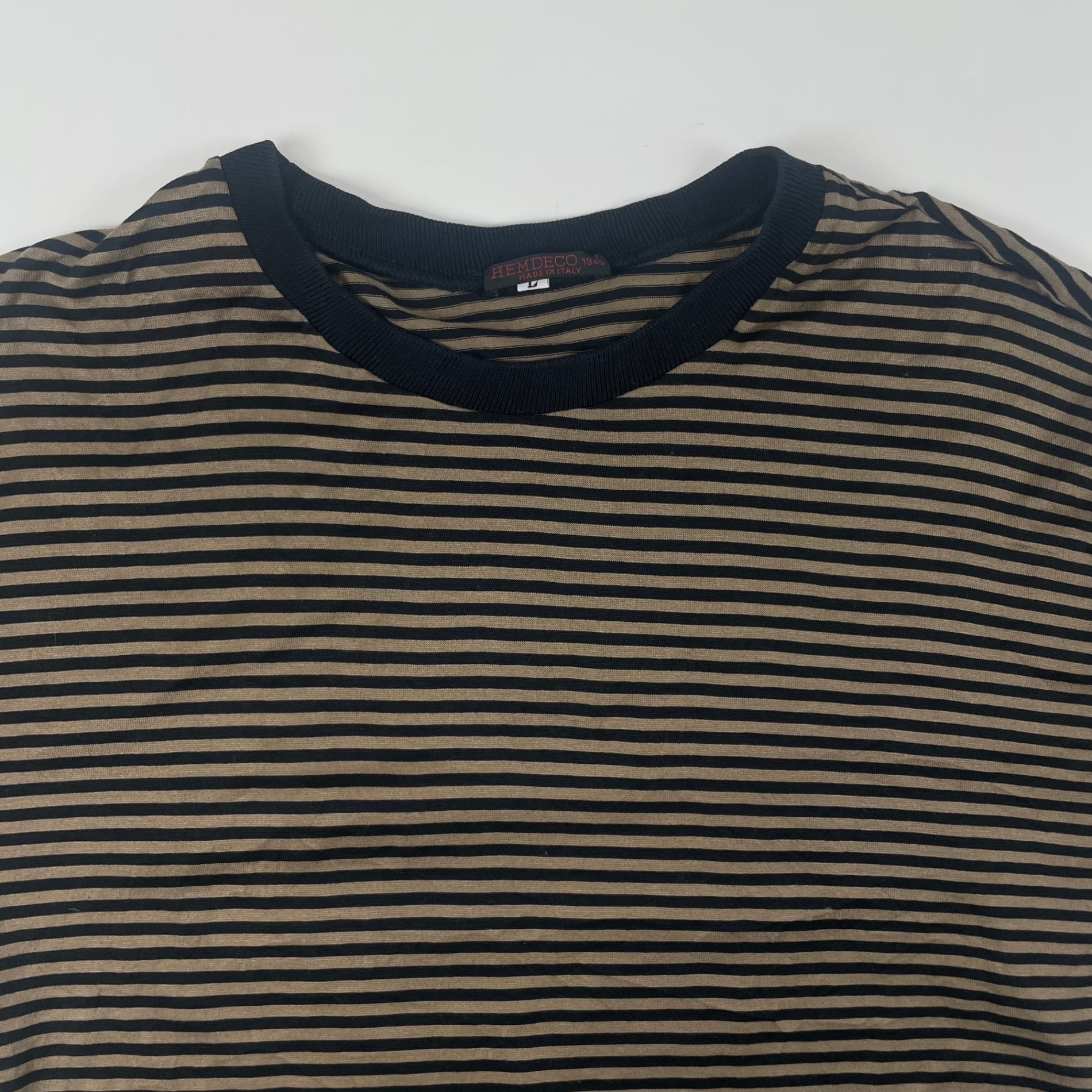 HEMDECO / 半袖ボーダーTEE 参考定価：15,000程度 SIZE：L