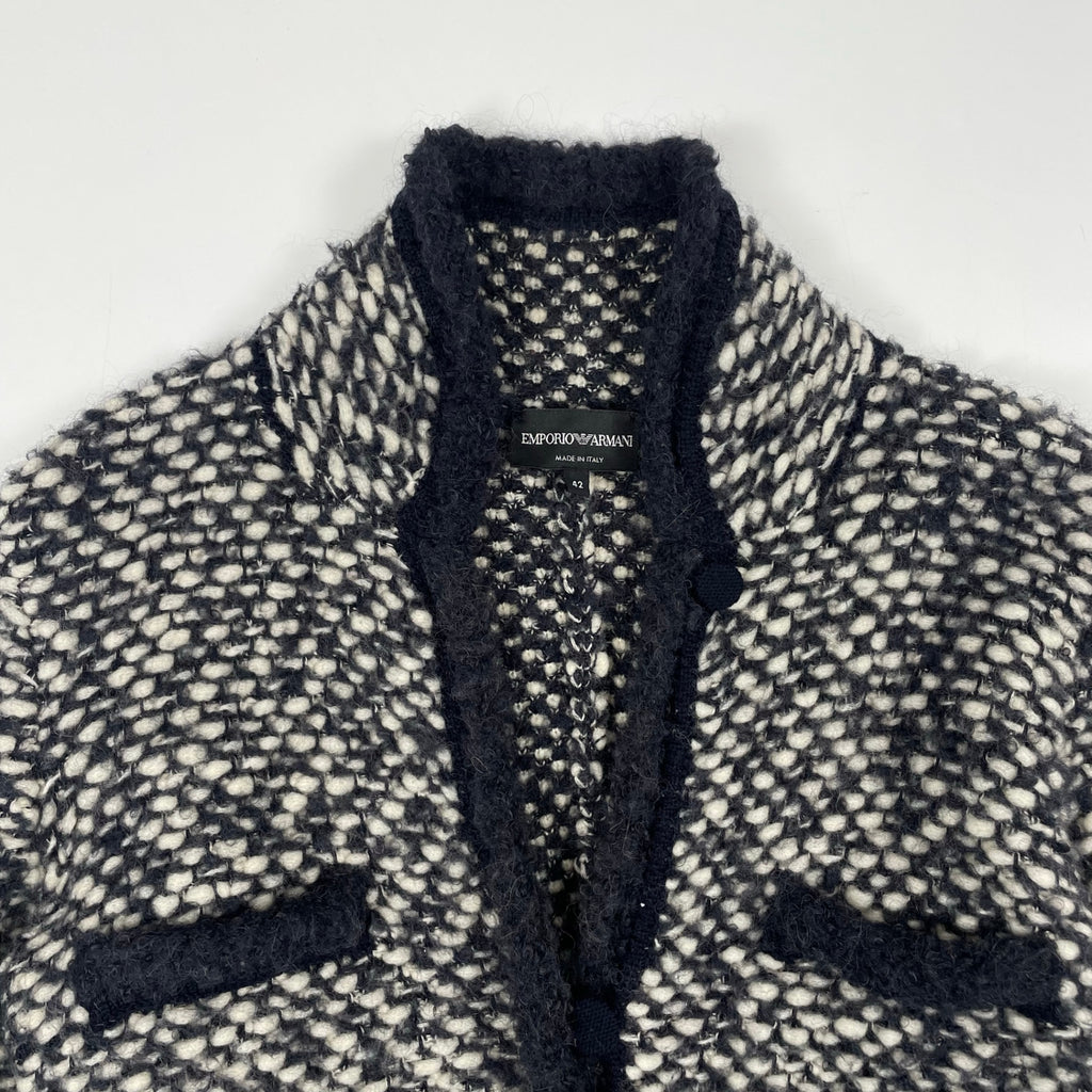 EMPORIO ARMANI / パイピングツイードニットジャケット 参考定価：100,000程度 SIZE:42
