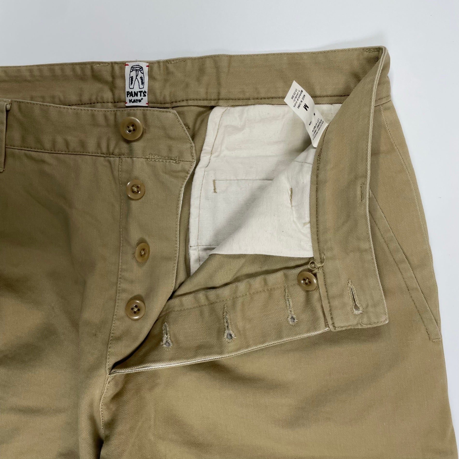 KATO カトー / 1タックチノパンツ 参考定価：21,000程度 SIZE:M