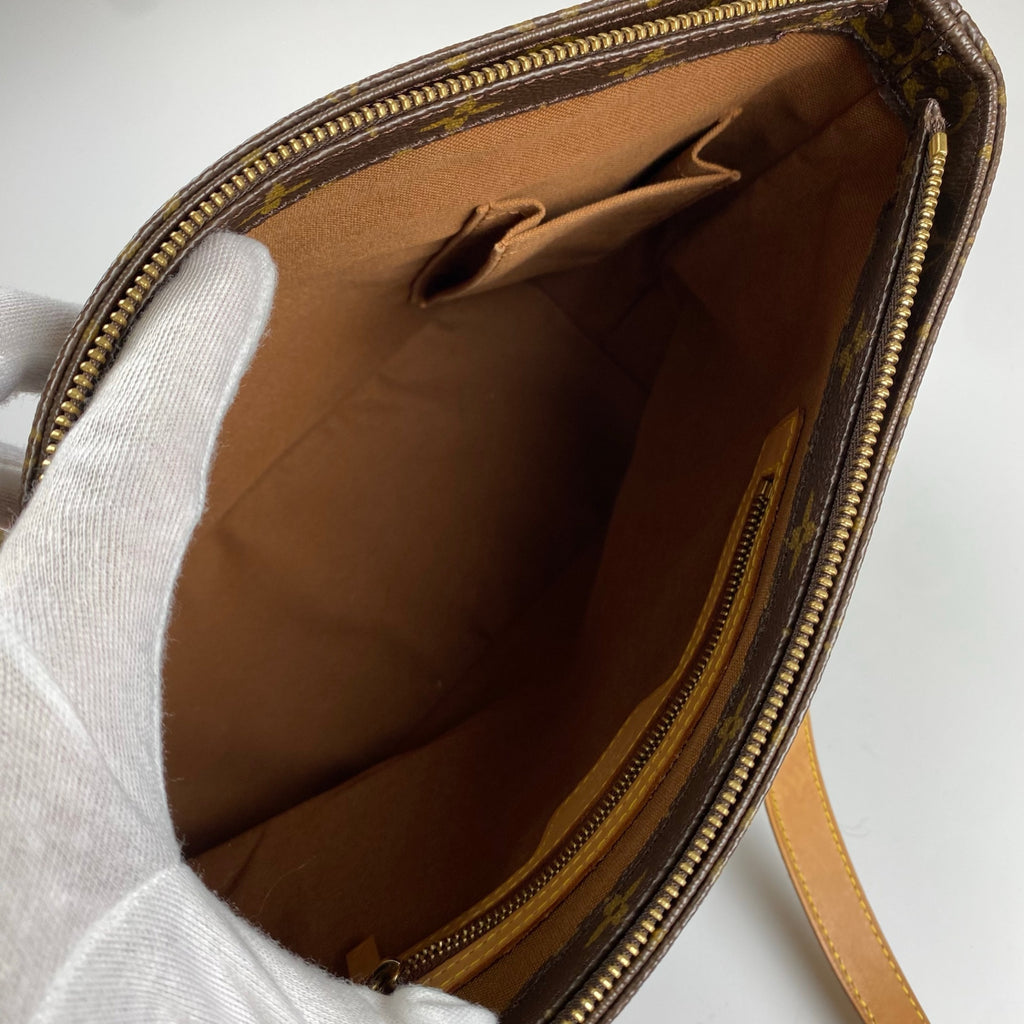 【鑑定済 美品】 LOUIS VUITTON ルイヴィトン / カバピアノ M51148 トートバッグ モノグラムキャンバス ブラウン 茶