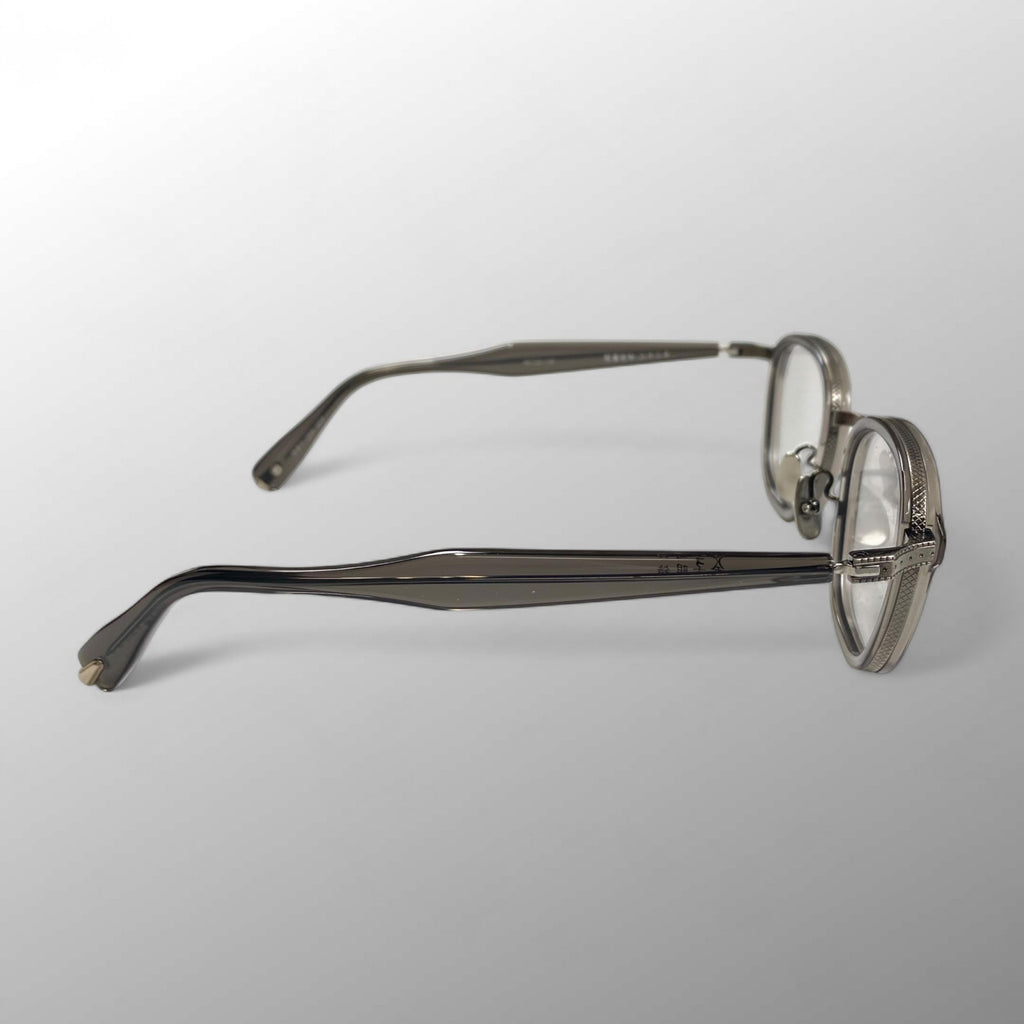 金子眼鏡 プレミアムライン / シルバーコンビ ウェリントン 度なしクリアレンズ  参考定価：80,000+tax