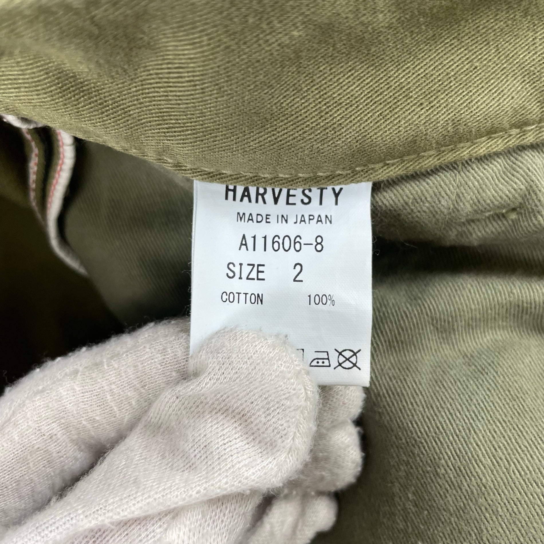 HARVESTY / エッグタックチノパンツ 参考定価：16,000程度 SIZE:2