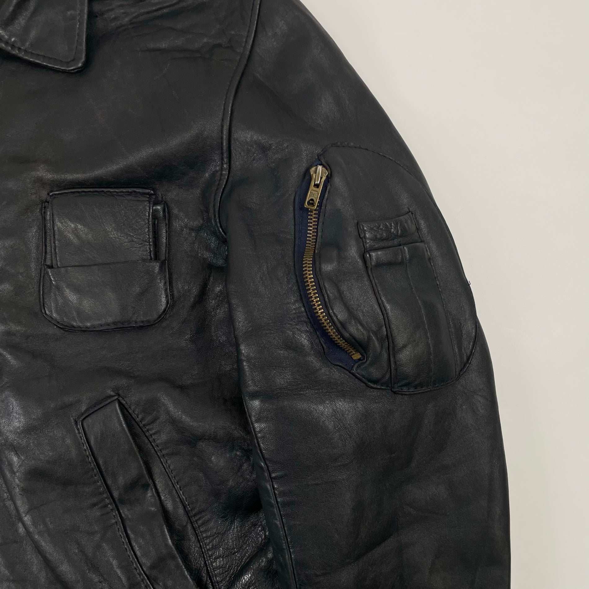 FRENCH VINTAGE / 8-90s パイロットレザージャケット SIZE:M程度