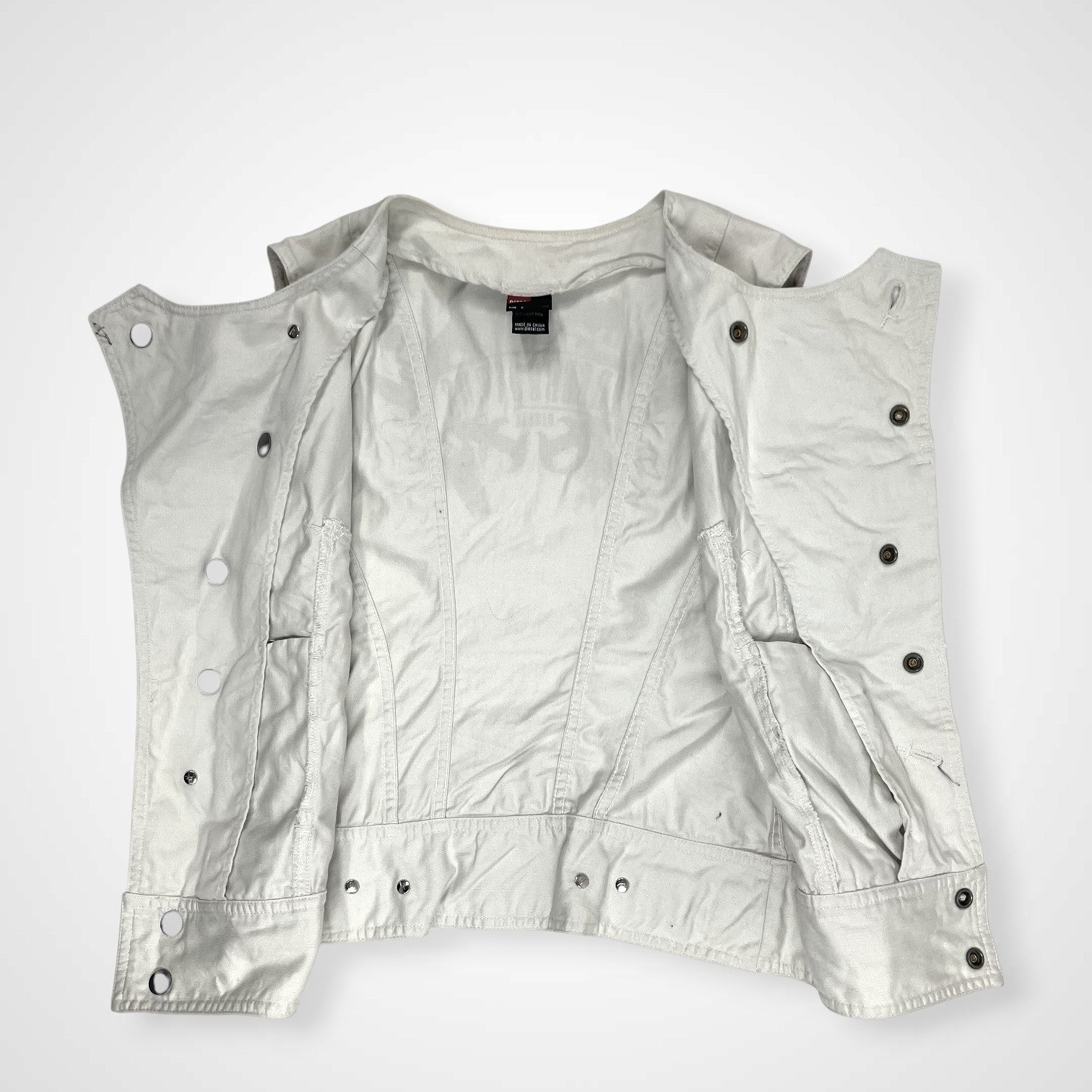 DIESEL ディーゼル / 00sギミックデザインベスト イーグルプリント Y2K  SIZE:S