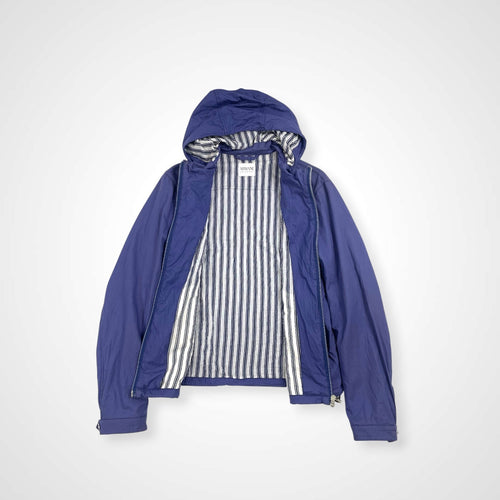 ARMANI COLLEZIONI アルマーニ コレツィオーニ / コットンフーディジャケット ブルー×ホワイト SIZE:46