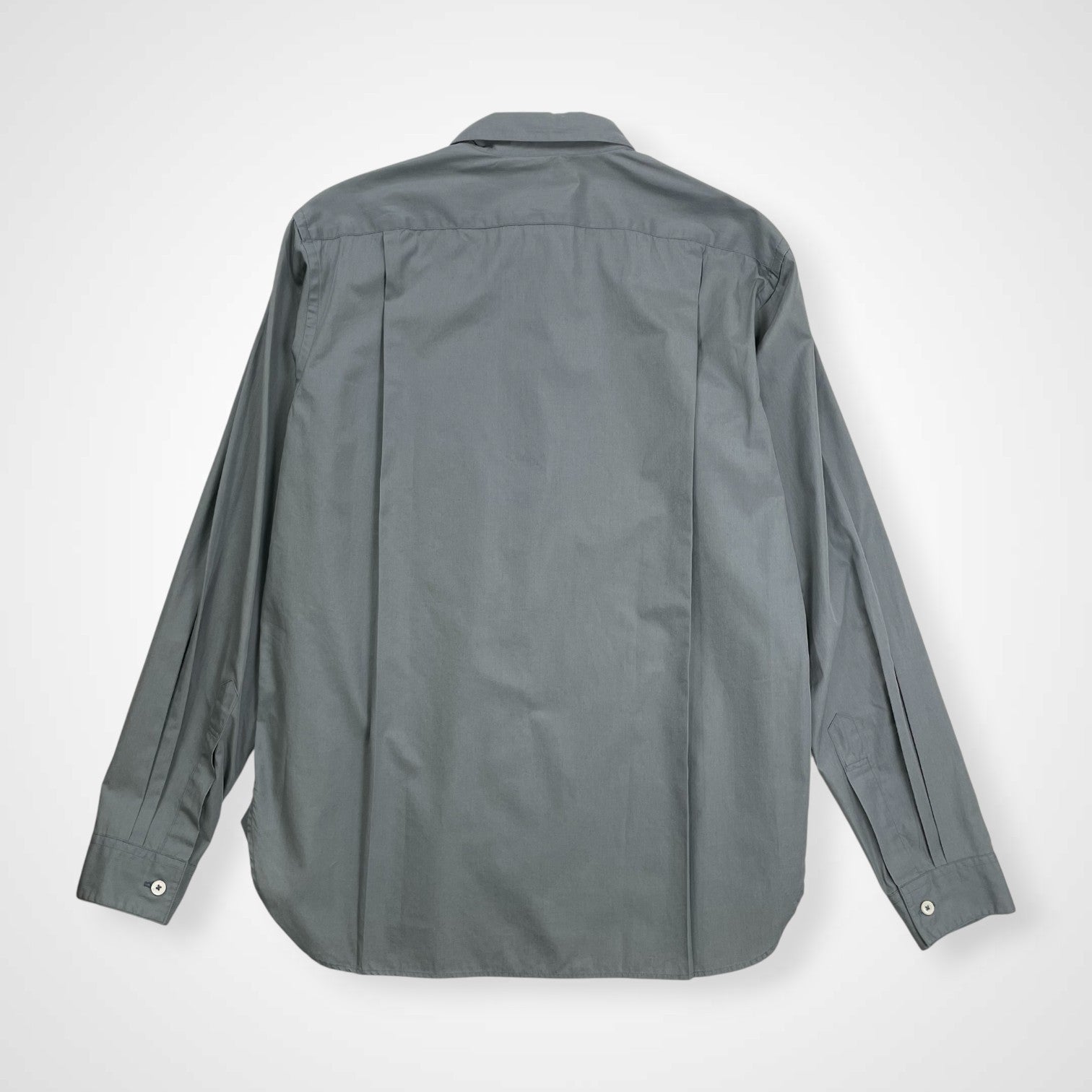 MARGARET HOWELL マーガレットハウエル / コットン ベーシックソリッドシャツ ブルーグレー 参考定価：20,000程度 SIZE：M