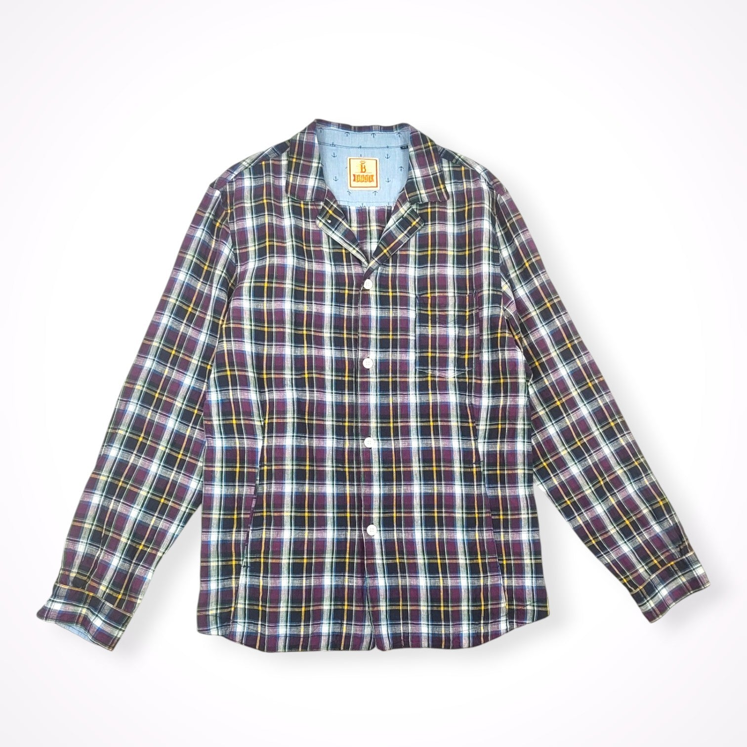 BARACUTA / マドラスチェック リネンシャツジャケット 参考定価：35,000程度 SIZE:42