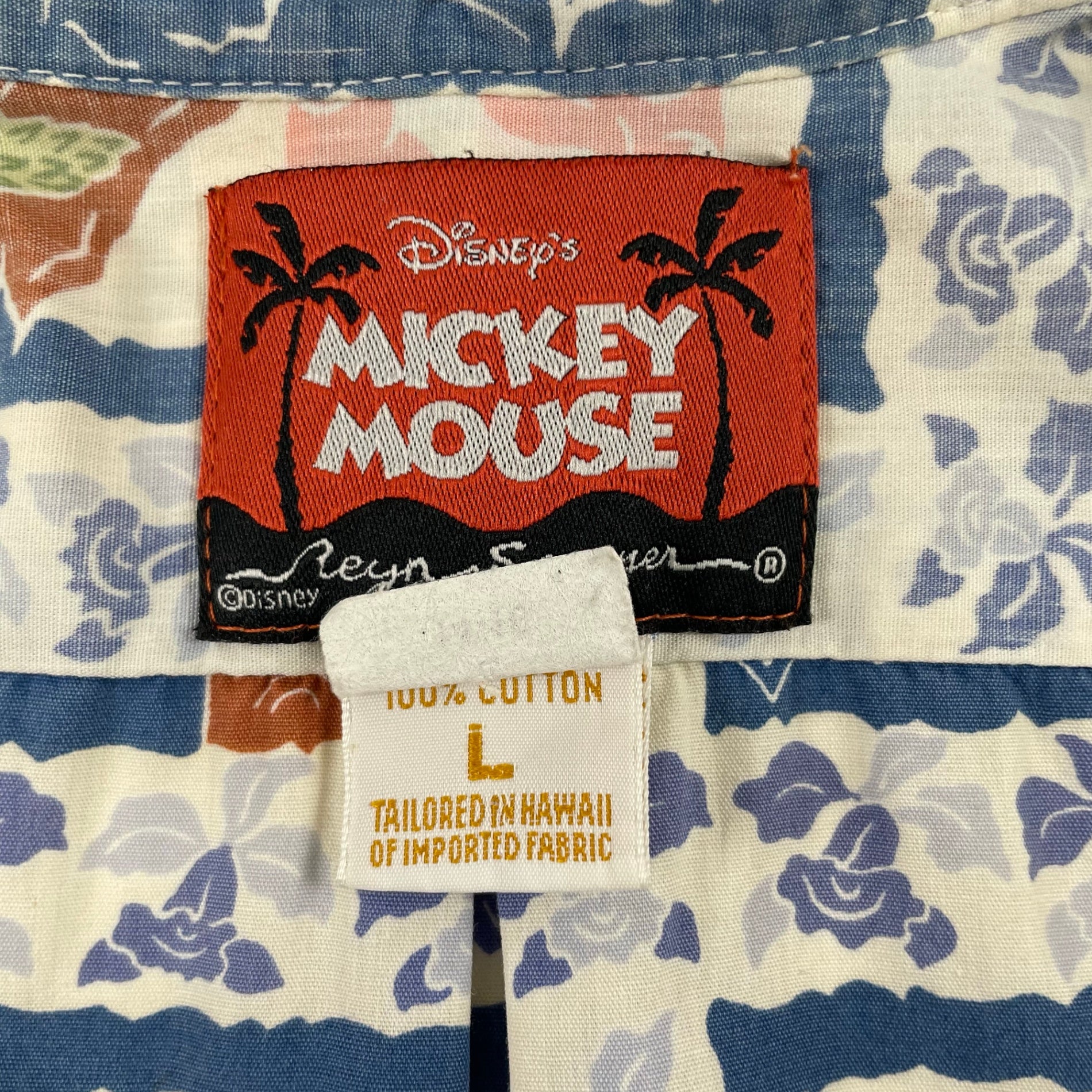 MICKEY MOUSE × reyn spooner / 90s ディズニーグラフィックアロハシャツ SIZE:L
