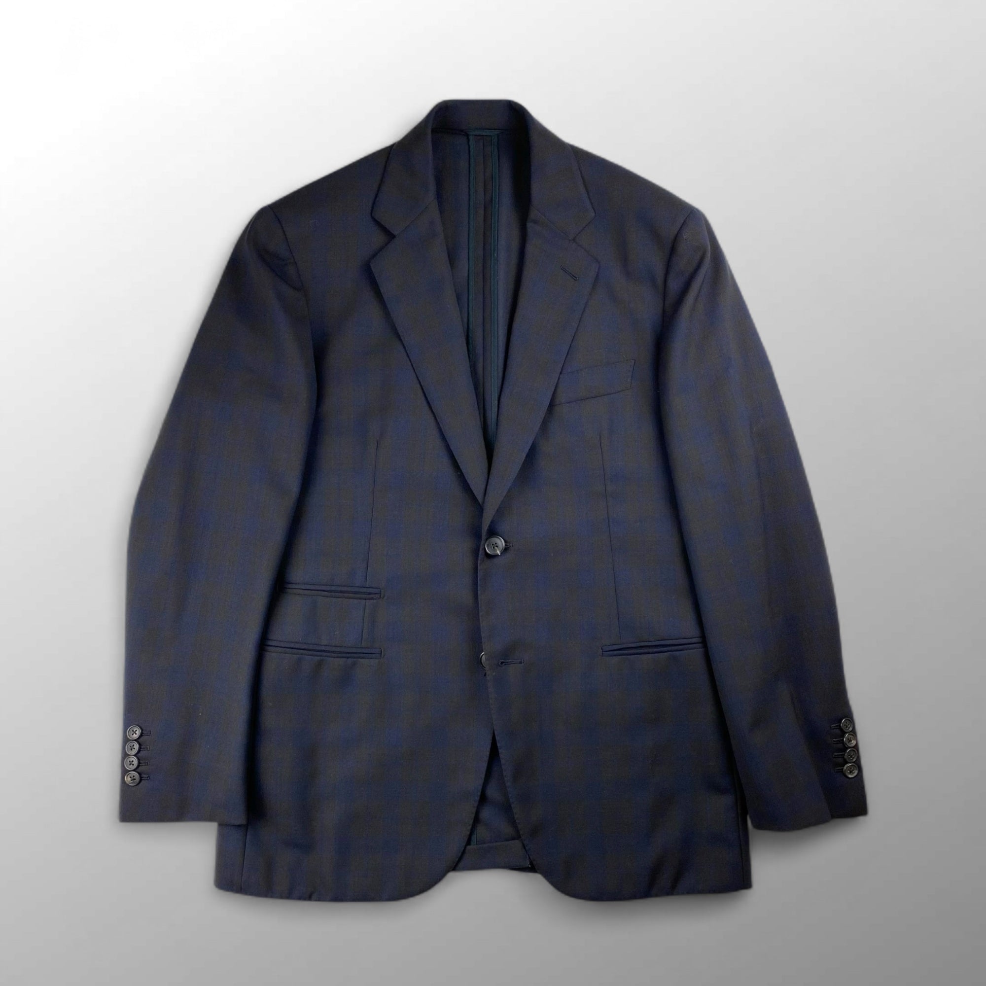 【極美品】 HERMES エルメス / チェック柄 アンコン テーラードジャケット SIZE:48