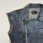 DIESEL ディーゼル / 00sライダースフェードデニムベスト SIZE:M