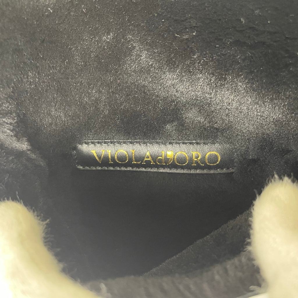 VIOLA d'ORO ヴィオラドーロ / 箔ムートンショルダーバッグ 参考定価：26,000程度