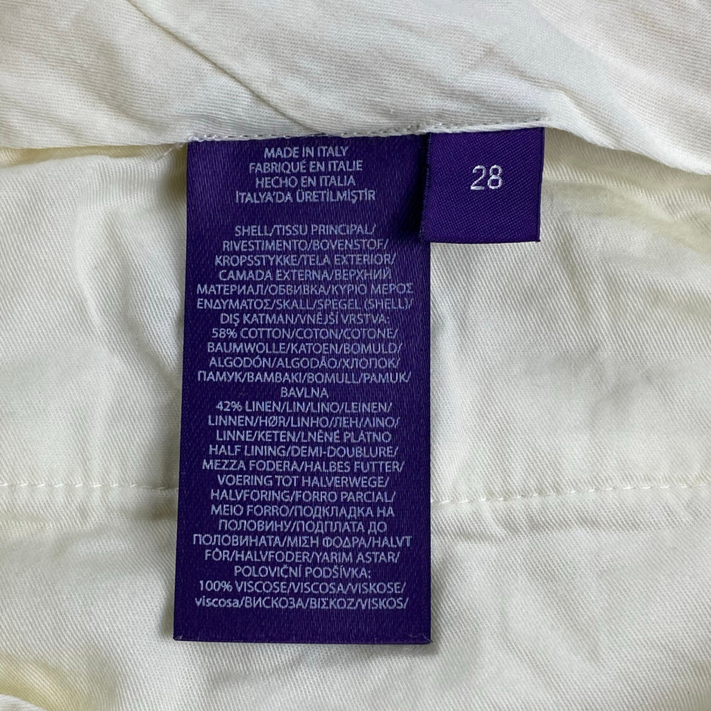 Ralph Lauren Purple Label ラルフローレン パープルレーベル / 2タック ヘリンボーン スラックス MADE IN ITALY コットン×リネン SIZE：W28