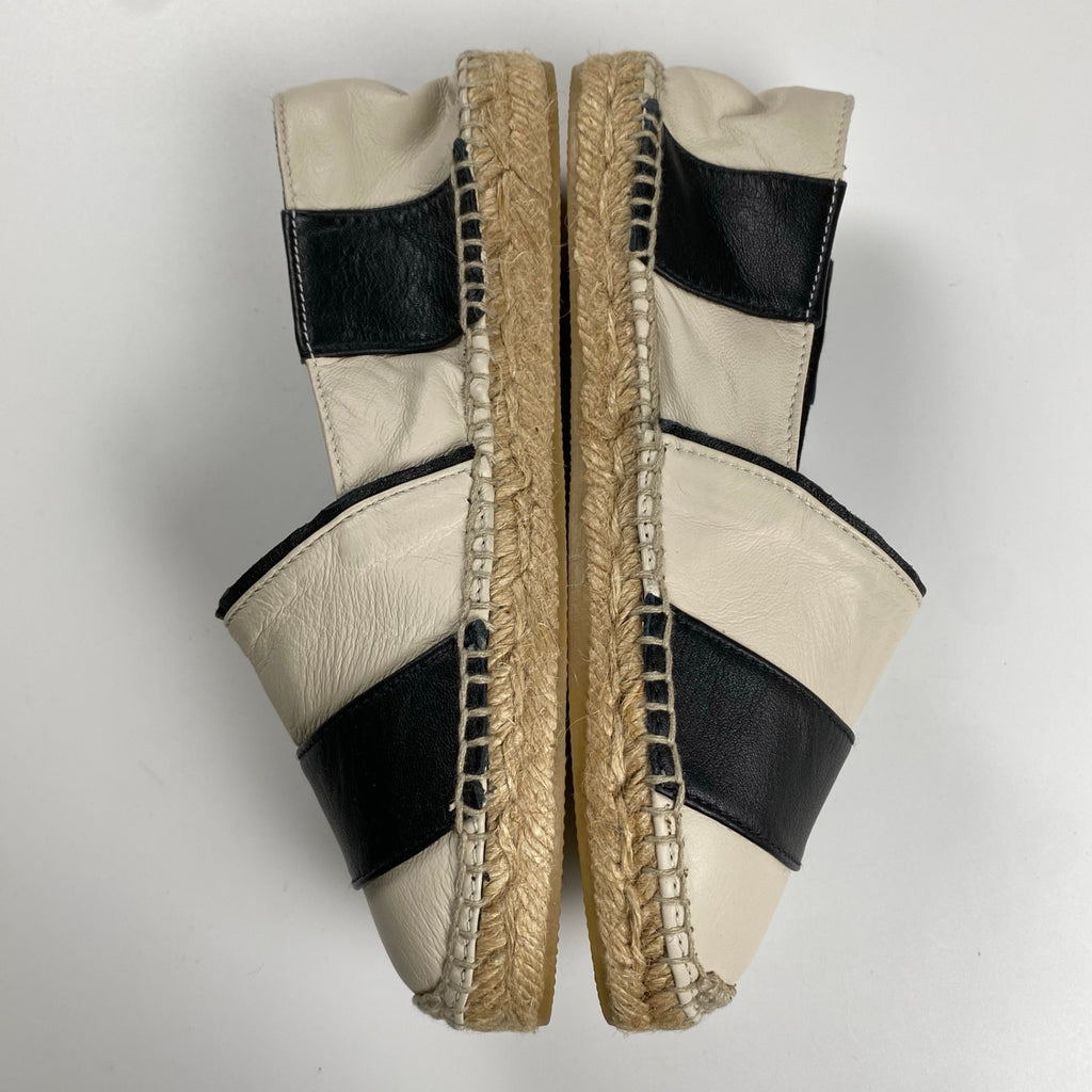 collection PRIVEE? コレクション プリヴェ / レザー ボーダー エスパドリーユ H.P FRANCE取扱い 参考定価：30,000程度 SIZE：35