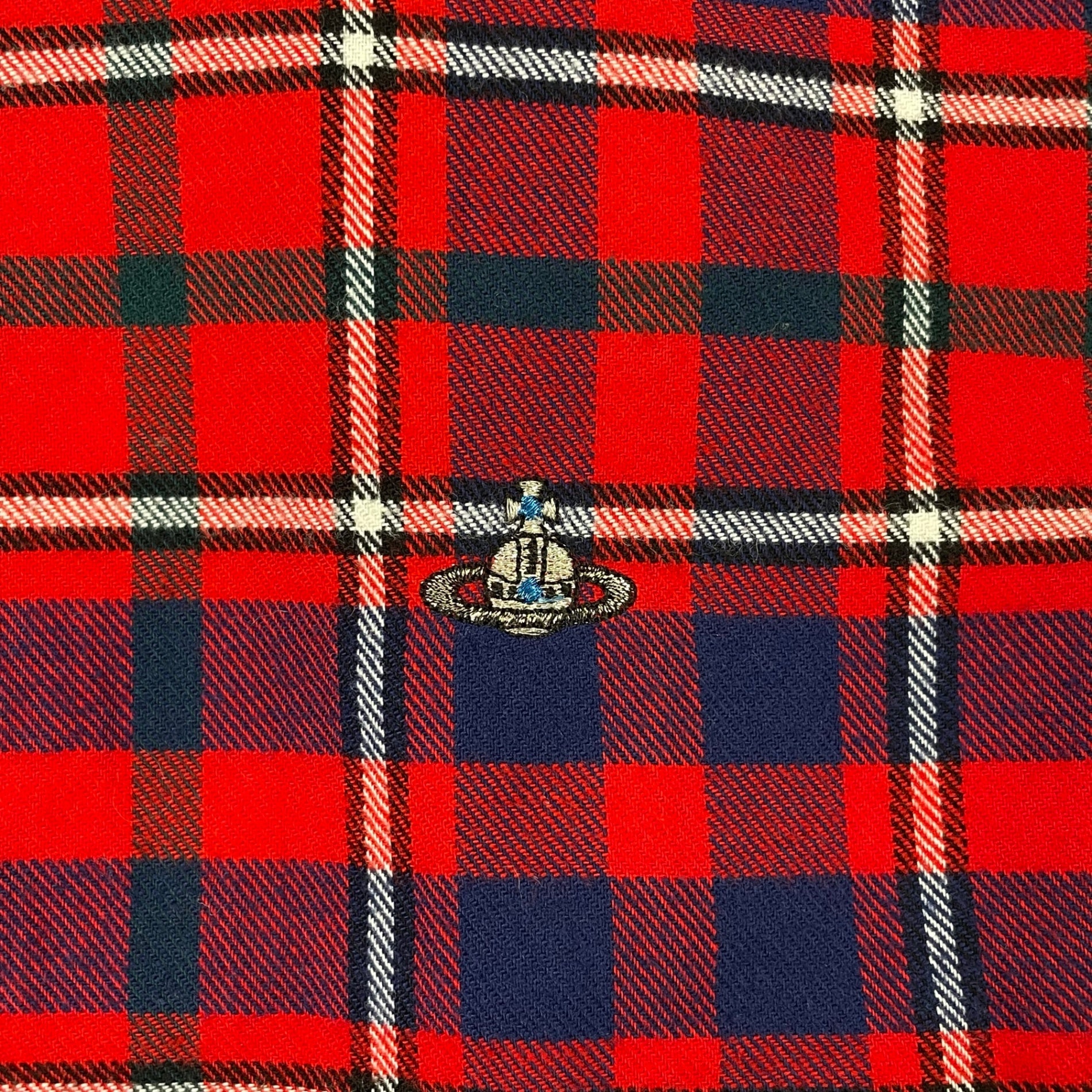 Vivienne Westwood MAN / ORB刺繍チェックネルシャツ  参考定価：35,000程度 SIZE:46