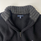 BURBERRY LONDON / シェットランドウール ハーフジップニット イタリア製 参考定価：64,000程度 SIZE:M