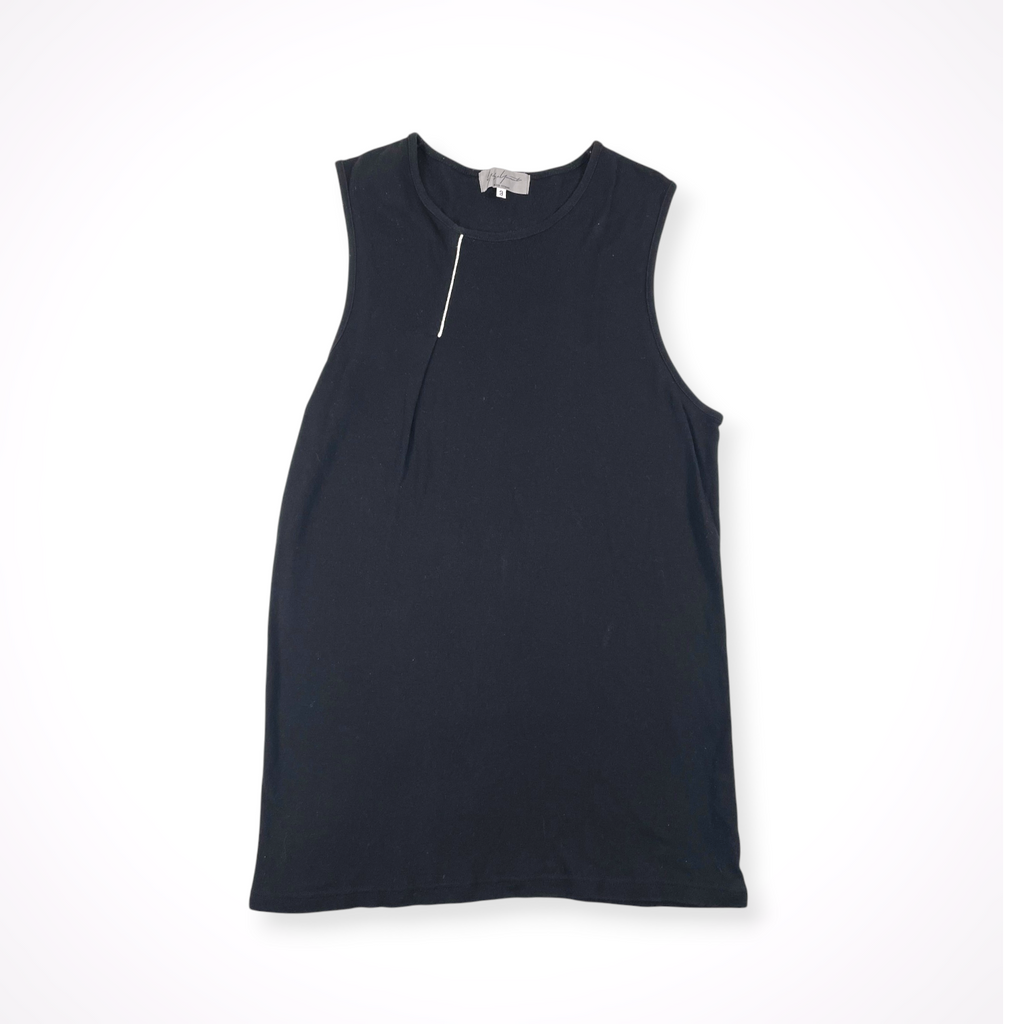 yohji yamamoto POUR HOMME / 07SS タックノースリーブTEE SIZE:3