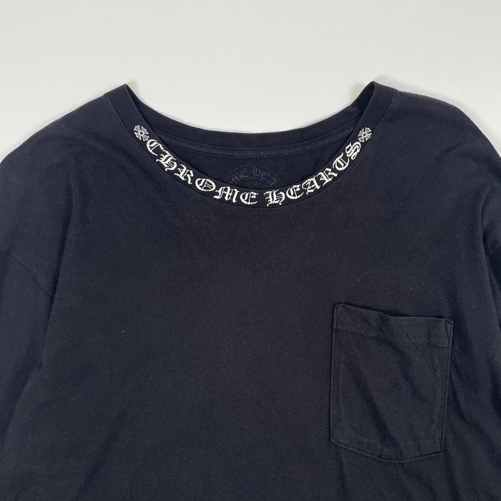 CHROME HEARTS / NECK LOGO ロングスリーブTシャツ 国内代理店付 SIZE:L