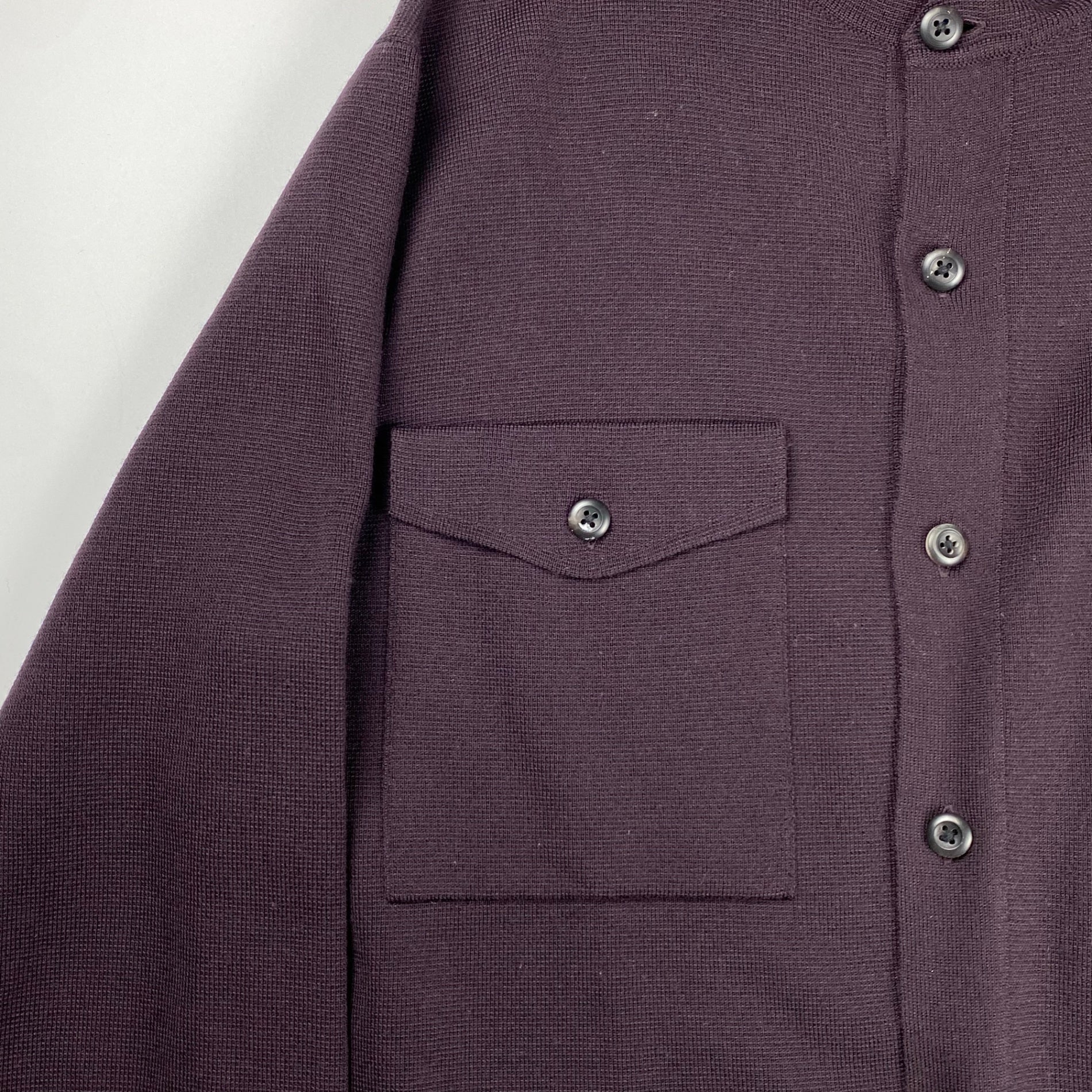 【美品】 STRASBURGO ストラスブルゴ / ニットジャケット ダークパープル ST/2218027 参考定価：50,000程度 SIZE：L