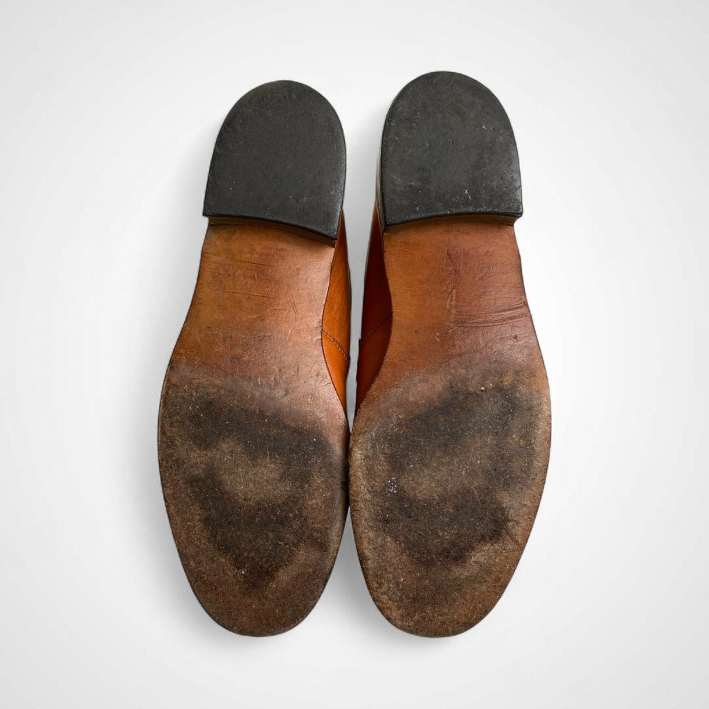 HANOVER ハノーバー / ヴィンテージ レザーローファー イントレチャート 6-70年代 USA製 SIZE:8 1/2