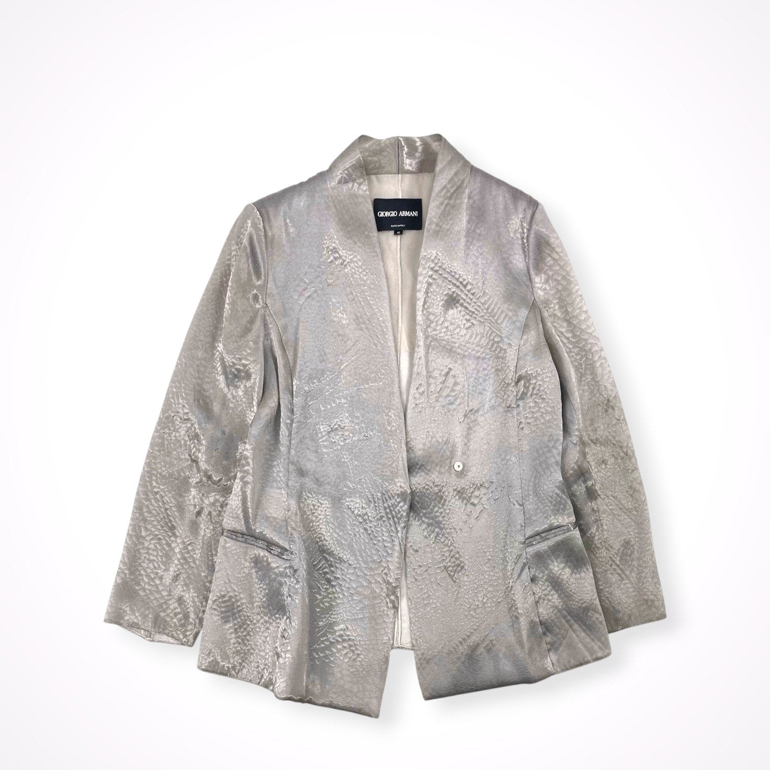 GIORGIO ARMANI / シルクMIX オーガンジーダブルジャケット 参考定価：250,000程度 SIZE:40
