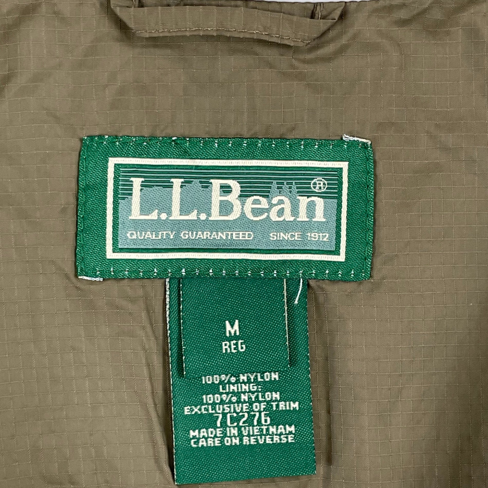 L.L.BEAN / ナイロンシェルジャケット オリーブ SIZE：M
