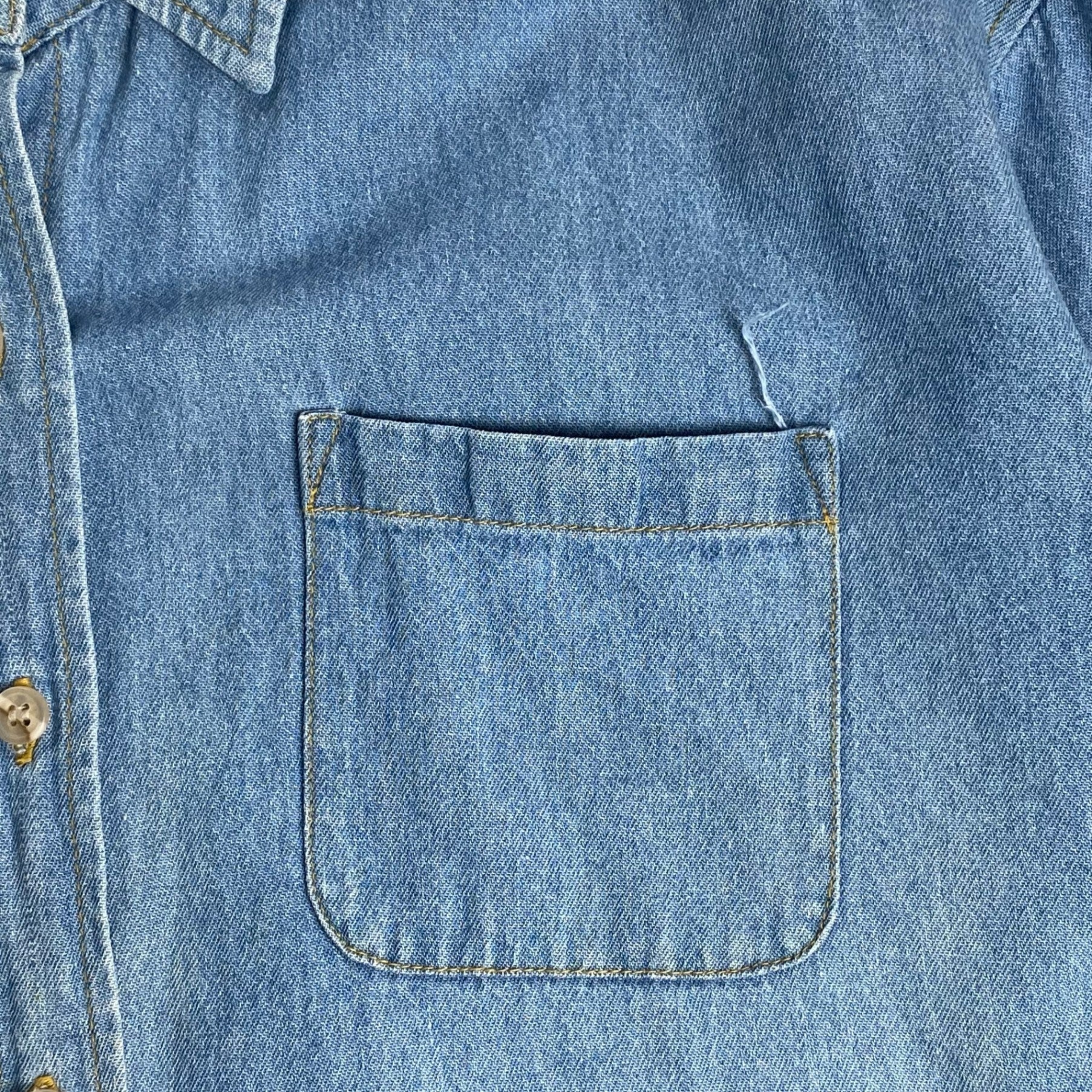 90年代 MICKEY UNLIMITED ディズニー ミッキー / ミッキープリント デニムシャツ ユニセックス SIZE：L