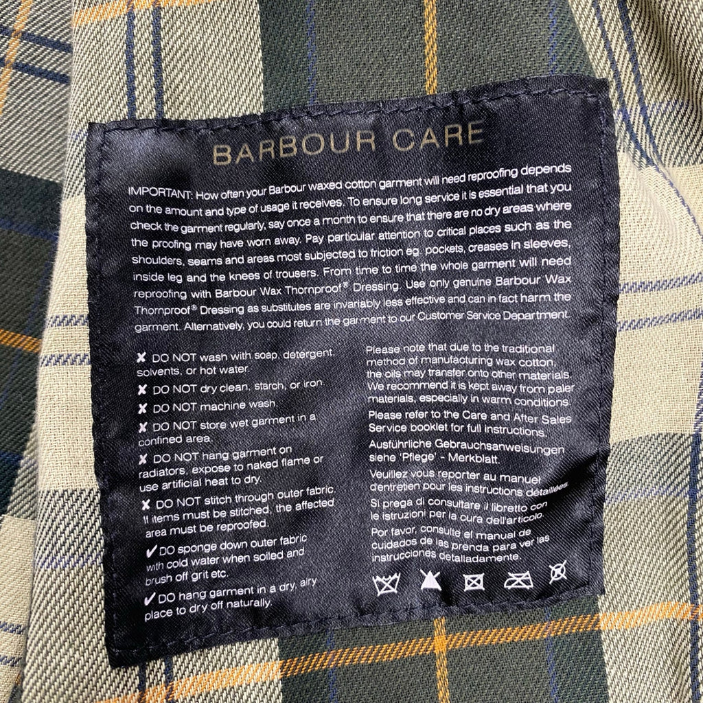 BARBOUR バブアー / LADIES WAX DURHAM オリーブ タータンチェック SIZE:38(M程度)