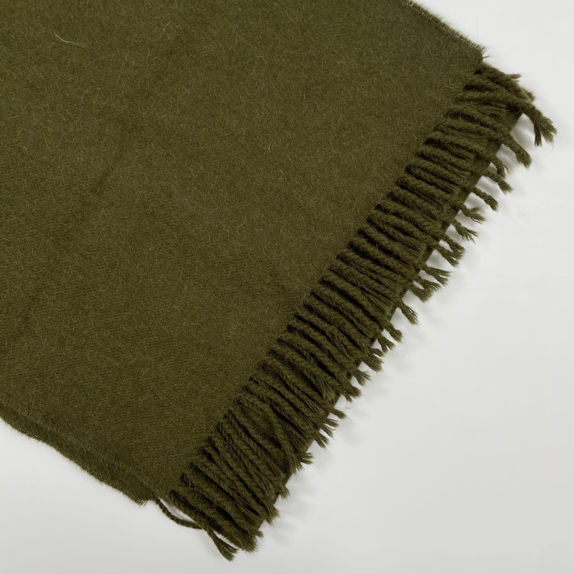 THE INOUE BROTHERS ザ イノウエ ブラザーズ / ベビーアルパカマフラー オリーブ 参考定価：15,000+tax SIZE：35×180cm