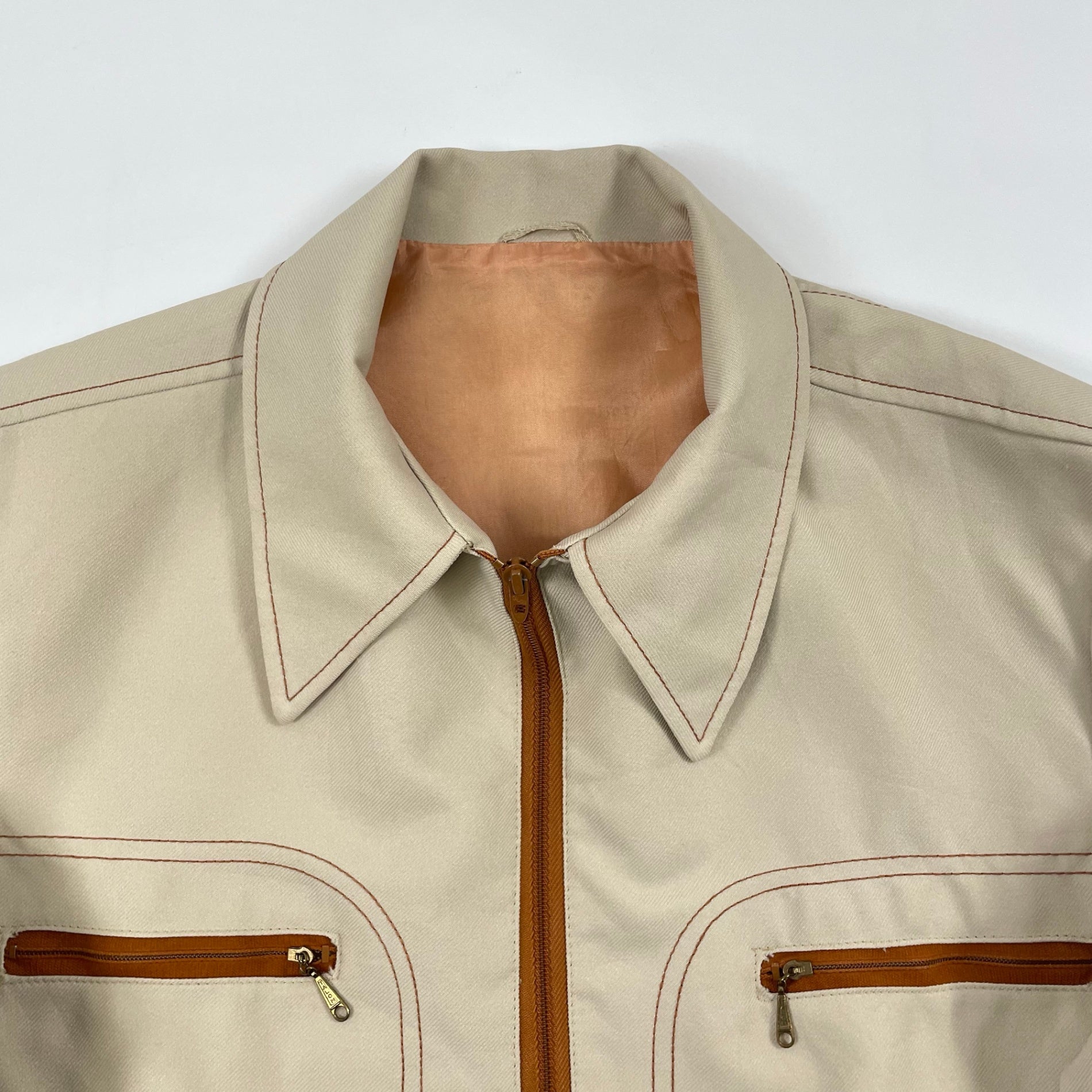 VINTAGE / 70s ウエスタンツイルジャケット 涙TALON SIZE:L程度